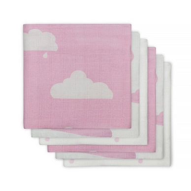 Hydrofiel Luier Jollein Luier Clouds Pink (6-delig)