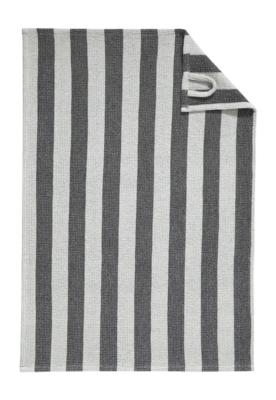 Essuie-Main Cawö Piqué Cuisine Stripes Black/Platinum (Lot de 4)