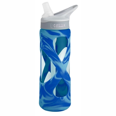 Wasserflasche CamelBak Eddy Glass Blue Aqua Swirl 0,7L