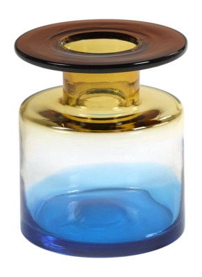 Vase Serax Wind & Fire by Marie Michielssen Amber Blue S 18,5 x 18,5 x 22,0 cm