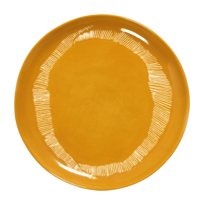Dinerbord Serax Feast Tableware By Ottolenghi Yellow White M 22,5 cm
