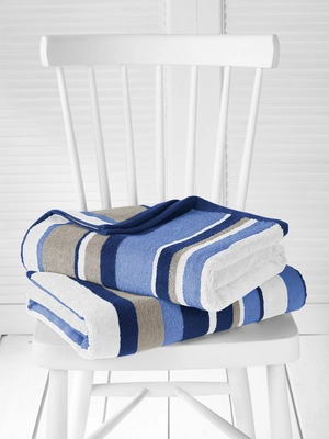 Douchelaken De Witte Lietaer Ophelia Blue Sky (70 x 140 cm) (Set van 2)