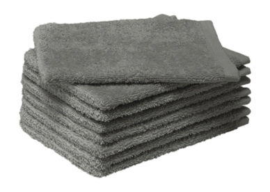 Gant de Toilette MOODIT Troy Grey (Lot de 8)