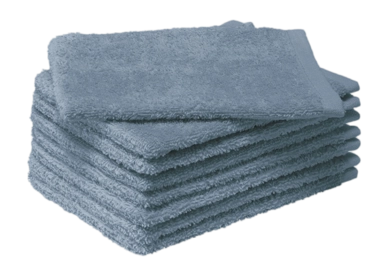 Gant de Toilette MOODIT Troy Stone Blue (Lot de 8)