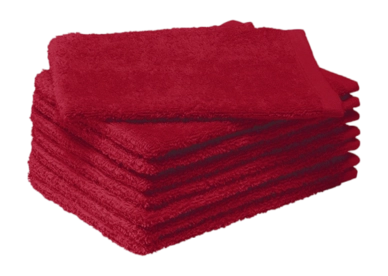 Gant de Toilette MOODIT Troy Deep Red (Lot de 8)
