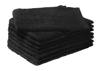 Gant de Toilette MOODIT Troy Black (Lot de 8)