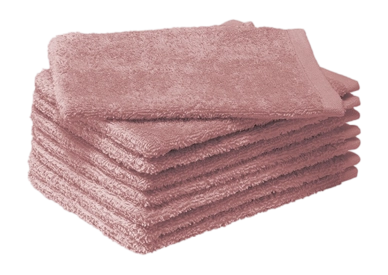 Gant de Toilette MOODIT Troy Vieux Rose (Lot de 8)