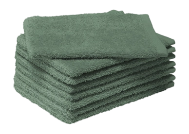 Gant de Toilette MOODIT Troy Emerald Green (Lot de 8)