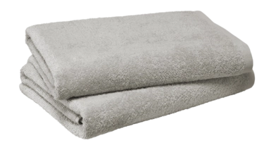 Douchelaken MOODIT Troy 70 x 140 cm Silver (Set van 2)