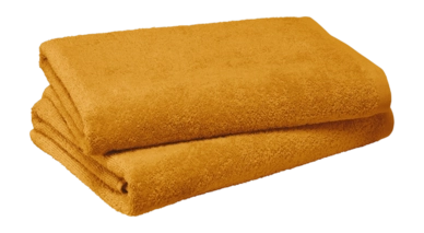 Douchelaken MOODIT Troy 70 x 140 cm Sunshine (Set van 2)
