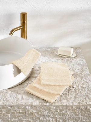 Washcloth De Witte Lietaer Stephanie Cream (Set of 4)
