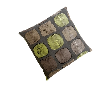 Sierkussen Home Living Wood Jacquard Lime (45 x 45 cm)