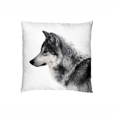 Sierkussen Home Living Wolf White (45 x 45 cm)