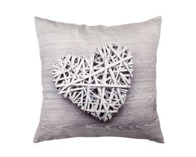 Sierkussen Home Living Hearts Grey Grey (45 x 45 cm)