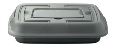 Teglia forno per torte con coperchio e tagliafette BERGHOFF Gem 26 cm, Da trasporto, Grigio