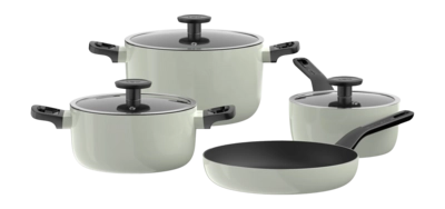 Pan Set Non-stick BergHOFF Leo Recycled Sage (7 pc)