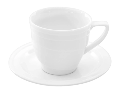 Kaffeetasse mit Untertasse BergHOFF Essentials White (2-teilig)