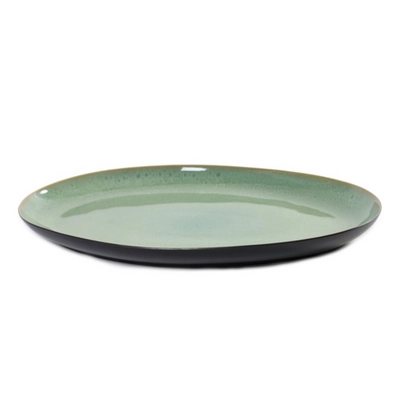 Serveerbord Serax Pure Tableware By Pascale Naessens Black Light Green Ovaal 41,5 cm