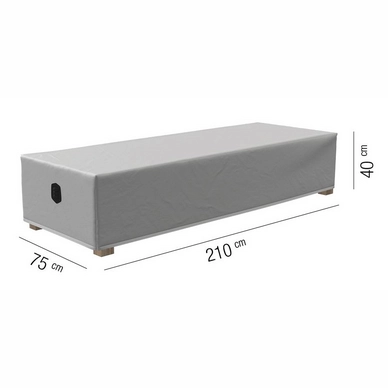 Loungebedhoes AquaShield Light Grey (210 x 75 x 40 cm)