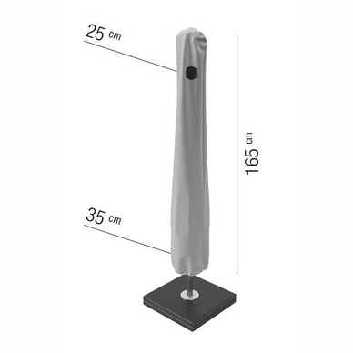 Parasolhoes AquaShield Light Grey (165 x 25/35 cm)