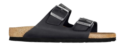 Pantolette Birkenstock Arizona Leder Regular Black Oiled