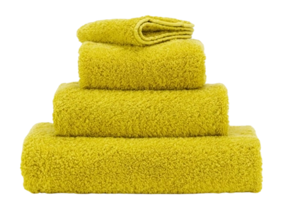 Manopola guanto Abyss & Habidecor Super Pile 17 x 22 cm, Cotone Egiziano, Giallo Yuzu