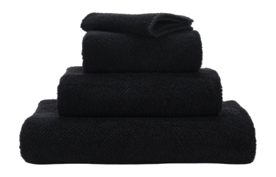 Gezichtsdoekje Abyss & Habidecor Twill Black (30 x 30 cm)