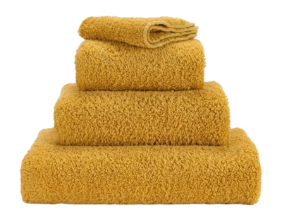 Asciugamano viso Abyss & Habidecor Super Pile 30 x 30 cm, Cotone egiziano, Giallo zafferano