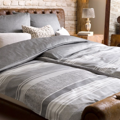 Bettwäsche s.Oliver Premium Zack Grau Mako-Satin