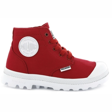 Palladium Kids Blanc Lite Low Cuff Red Salsa