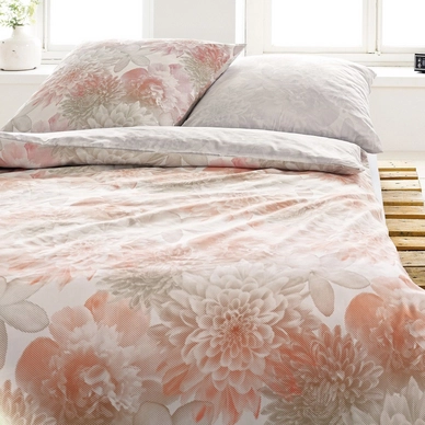Bettwäsche Ibena Zeitgeist Blumen Beige Rose Mako-Satin
