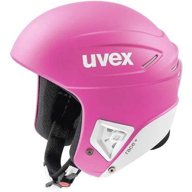 Skihelm Uvex Race+ Pink White Mat Damen