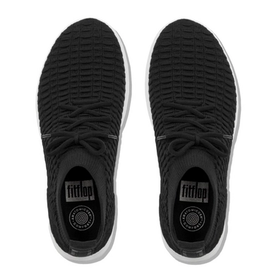 Sneaker FitFlop Uberknit™ Slip-On High Top Waffle Knit Black