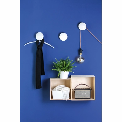 Wandhaakje Koziol Spot Cotton White