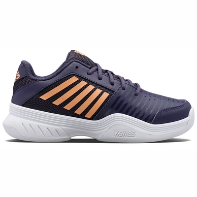 Tennisschoen K Swiss Kids Court Express Carpet Greystone Peach Nectar White
