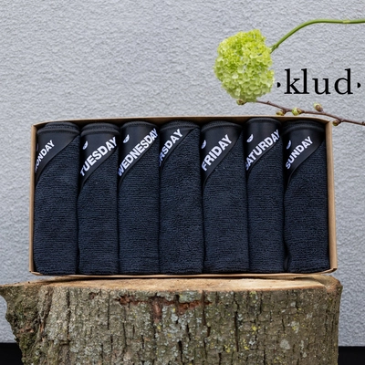 Vaatdoek Klud Denmark Zwart (Set van 7)