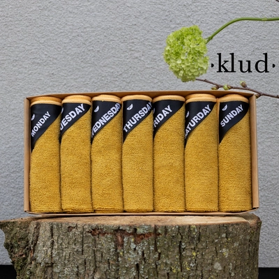 Vaatdoek Klud Denmark Curry Geel (Set van 7)