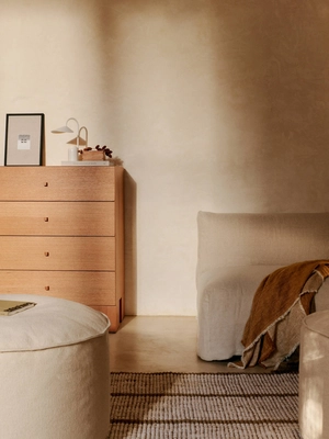 Poef Ferm Living Aun Cotton Off-White 40 cm