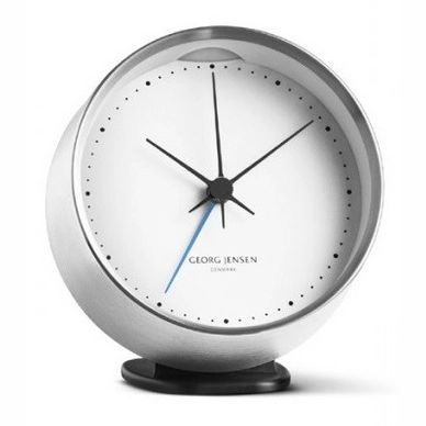 Horloge Georg Jensen Henning Couple Alarm Clock Stainless Steel (10 cm)
