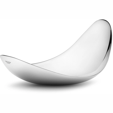 Schale Georg Jensen Bloom Leaf Edelstahl Glänzend Mittelgroß