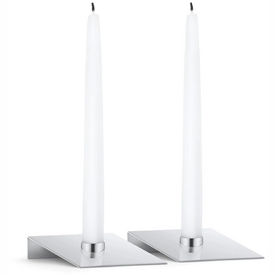 Kandelaar Georg Jensen Kerst Decemberverhaal Harlequin RVS (2-delig)