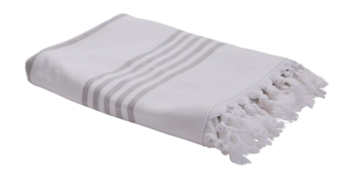 Serviette de Bain Bahne White/Grey (90 x 150 cm)