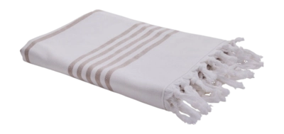 Badlaken Bahne Spa & Wellness White/Sand (90 x 150 cm)