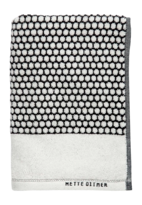 Guest Towel Mette Ditmer Grid Black / Off-White (38 x 60 cm) (Set of 2)