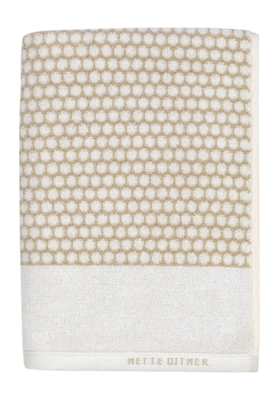 Guest Towel Mette Ditmer Grid Sand / Off-White (38 x 60 cm) (Set of 2)