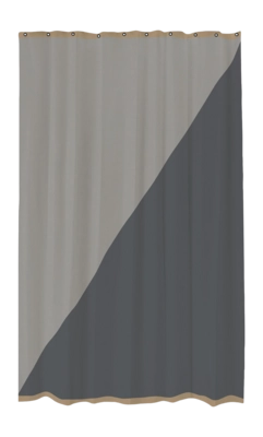 Shower Curtain Mette Ditmer Duet Light Grey (150 x 200 cm)
