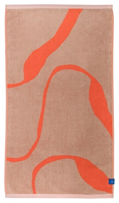Badlaken Mette Ditmer Nova Arte Latte / Orange (70 x 133 cm)