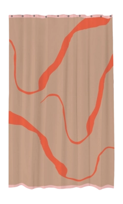 Douchegordijn Mette Ditmer Nova Arte Latte / Orange (150 x 200 cm)