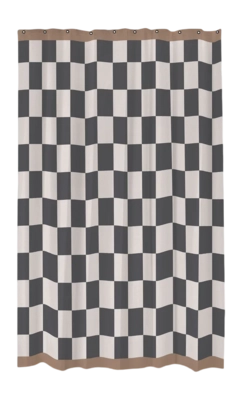 Douchegordijn Mette Ditmer Retro Dark Grey (150 x 200 cm)