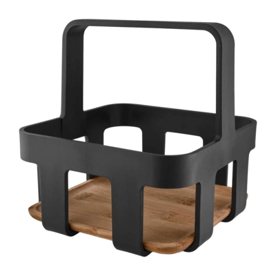 Organizer cucina e Portabottiglie Eva Solo Nordic Kitchen 17 cm, Nero / Rovere